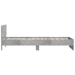 Berkfield Home Bed Frame without Mattress with Headboard Concrete Grey 100x200 cm - thumbnail 6