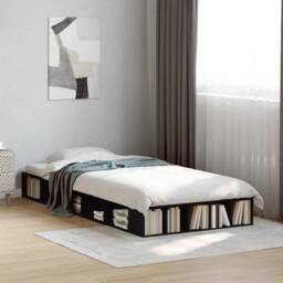 Berkfield Home Durable Bed Frame without Mattress Black 90x190 cm Single - thumbnail 2