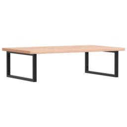 Berkfield Home Elegant Basin Shelf Wall Mounted Steel & Solid Wood Beech in Light Tan - thumbnail 3