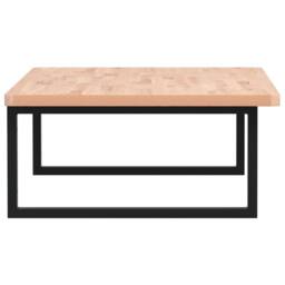 Berkfield Home Elegant Basin Shelf Wall Mounted Steel & Solid Wood Beech in Light Tan - thumbnail 5