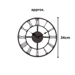 Marco Paul 35cm Skeleton Wall Clock Indoors & Outdoors in Grey - thumbnail 3