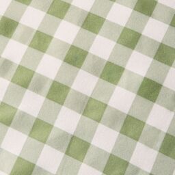 OHS Gingham Reversible Bedding Set Duvet Cover with Pillowcase in Light Green - Size: Single - thumbnail 6