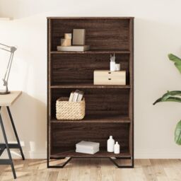 Berkfield Home Bookcase Brown Oak 80x31x137.5 cm Engineered Wood - thumbnail 3