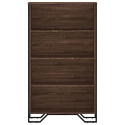 Berkfield Home Bookcase Brown Oak 80x31x137.5 cm Engineered Wood - thumbnail 4