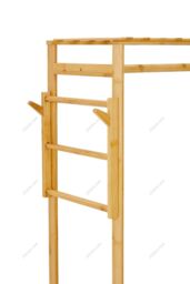 H&O Direct Wooden Clothes Rack with Hooks in Brown - thumbnail 5