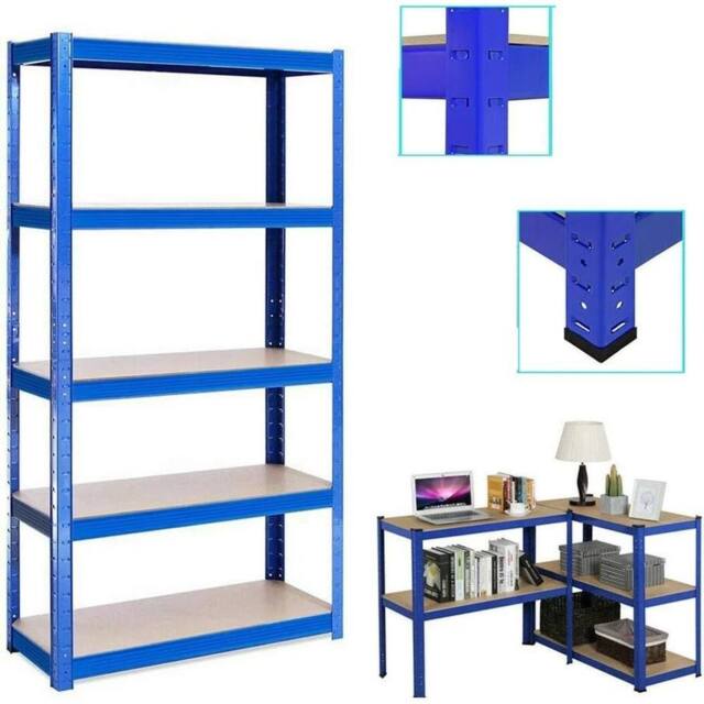NESTLUNE 5 TIERS BLUE BOLTLESS SCREWLESS METAL SHELVING - Size: 10000mm x 520mm - image 1