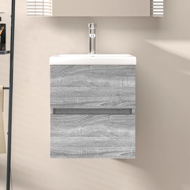 Berkfield Home Sink Cabinet Grey Sonoma 41x38.5x45 cm Engineered Wood - image 1