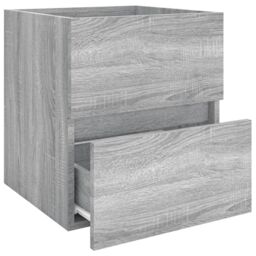 Berkfield Home Sink Cabinet Grey Sonoma 41x38.5x45 cm Engineered Wood - thumbnail 4