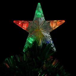 Berkfield Home Pre-lit Christmas Tree with Stand 64 cm Fibre Optic in Green - thumbnail 4