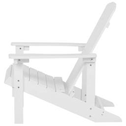 Wyld and Coco White Plastic Wood Chair and Footstool Weatherproof - thumbnail 6