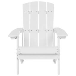 Wyld and Coco White Plastic Wood Chair and Footstool Weatherproof - thumbnail 5