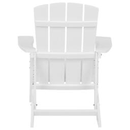 Wyld and Coco White Plastic Wood Chair and Footstool Weatherproof - thumbnail 7