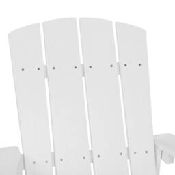 Wyld and Coco White Plastic Wood Chair and Footstool Weatherproof - thumbnail 8