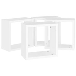 Berkfield Home Wall Cube Shelves 4 pcs White 30x15x30 cm - Size: 30 x 15 x 30 cm - thumbnail 6
