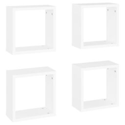 Berkfield Home Wall Cube Shelves 4 pcs White 30x15x30 cm - Size: 30 x 15 x 30 cm - thumbnail 2