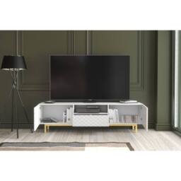 Creative Furniture Diamond Luxe TV Unit 180cm - White - thumbnail 3