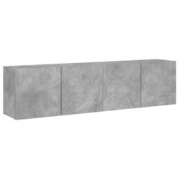 Berkfield Home TV Cabinets Wall-mounted 2 pcs Concrete Grey 80x30x41 cm - Size: 80 x 30 x 41 cm - thumbnail 3