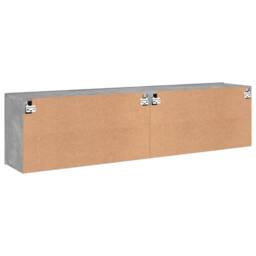 Berkfield Home TV Cabinets Wall-mounted 2 pcs Concrete Grey 80x30x41 cm - Size: 80 x 30 x 41 cm - thumbnail 9