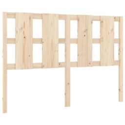 Berkfield Home Bed Headboard 140.5x4x100 cm Solid Wood Pine in Brown - thumbnail 2