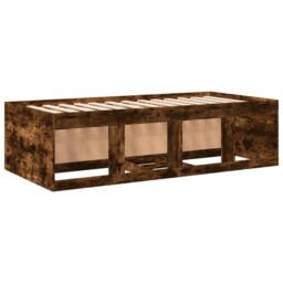 Berkfield Home Versatile Daybed with Drawers without Mattress Smoked Oak 90x190 in Brown - thumbnail 6