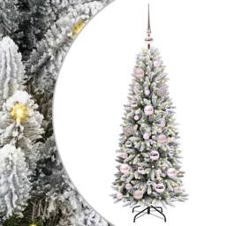 Berkfield Home Artificial Christmas Tree with 150 LEDs White 53 x 53 x 120 cm - thumbnail 2