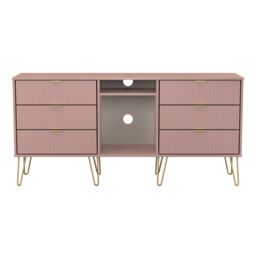 Ready Assembled 2 U Bexley 6 Drawer Sideboard (Ready Assembled) in Dusty Pink - thumbnail 2