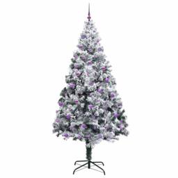 Berkfield Home Green Artificial Christmas Tree with 300 LEDs with Stand Green 240 cm - thumbnail 4