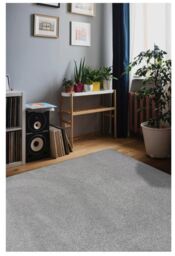 THE RUGS Relay Collection Low Pile Rug in Grey - Size: 200 cm diameter - thumbnail 2