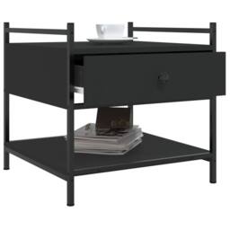 Berkfield Home Decorative Coffee Table Black 50x50x50 cm Engineered Wood - Size: 50 x 50 x 50 cm - thumbnail 4
