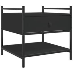 Berkfield Home Decorative Coffee Table Black 50x50x50 cm Engineered Wood - Size: 50 x 50 x 50 cm - thumbnail 3