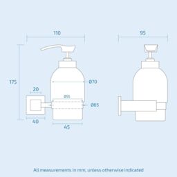 Nes Home Soap Square Dispenser in Silver - thumbnail 3