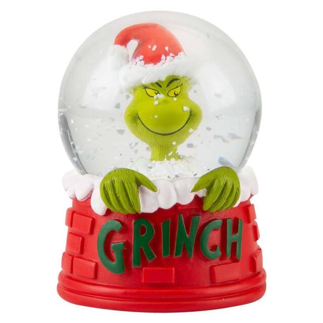 VFM e-Store Grinch Christmas Snow Globe Festive Ornament Gift 9cm x 6.5cm Red X 1 - Size: 9 cm x 6.5 cm - image 1