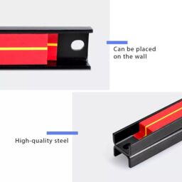 Costway Set of 3 Magnetic Tool Strip Holder Garage Rail Wall Mounted Bits Storage Rack in Red - thumbnail 5