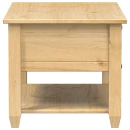 Berkfield Home Coffee Table with Drawers Corona 85x50x45 cm Solid Wood Pine in Light Brown - Size: 85 x 50 x 45 cm - thumbnail 5