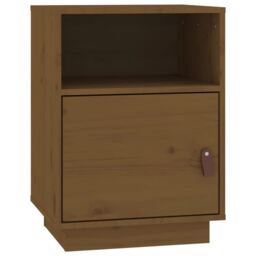 Berkfield Home Bedside Cabinet Honey Brown 40x34x55 cm Solid Wood Pine - Size: 40 x 34 x 55 cm - thumbnail 2