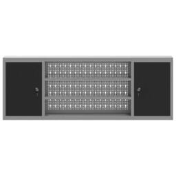 Berkfield Home Tool Cabinet Wall-Mounted with Pegboard Black 150x20x55 cm Steel - Size: 150 x 20 x 55 cm - thumbnail 7