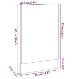 Berkfield Home Modern Dishwasher Panel Lyon Sonoma Oak 45x3x67 cm Engineered Wood in Light Tan - Size: 45 x 3 x 67 cm - thumbnail 8