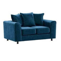 Furniture 786 Plush Velvet 2 Seater Sofa in Blue
