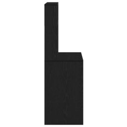 Berkfield Home Desk with Shelves Black 100x45x140 cm Engineered Wood - Size: 100 x 45 x 140 cm - thumbnail 5