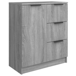 Berkfield Home Sideboards 2 pcs Grey Sonoma 60x30x70 cm Engineered Wood - Size: 60 x 30 x 70 cm - thumbnail 5