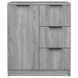 Berkfield Home Sideboards 2 pcs Grey Sonoma 60x30x70 cm Engineered Wood - Size: 60 x 30 x 70 cm - thumbnail 6