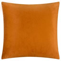 Furn Metro Blocks Velvet Jacquard Square Cushion in Orange - Size: 45 cm x 45 cm - thumbnail 2