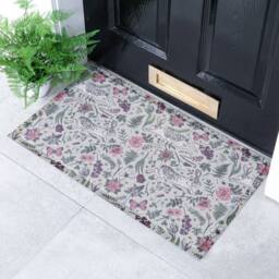 Artsy Mats Hare Wildflowers Doormat - Size: 40 cm x 70 cm - thumbnail 1
