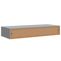Berkfield Home Elegant Wall-mounted Drawer Shelf Grey 60x23.5x10cm MDF - Size: 60x23.5x10 cm - thumbnail 8