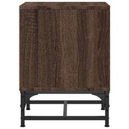 Berkfield Home Bedside Cabinets with Glass Doors 2 pcs Brown Oak 35x37x50 cm - Size: 35 x 37 x 50 cm - thumbnail 8