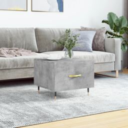 Berkfield Home Coffee Table Concrete Grey 50x50x40 cm Engineered Wood - Size: 50 x 50 x 40 cm - thumbnail 1