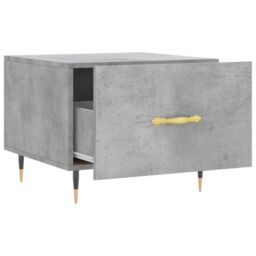 Berkfield Home Coffee Table Concrete Grey 50x50x40 cm Engineered Wood - Size: 50 x 50 x 40 cm - thumbnail 6