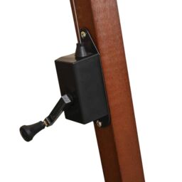 Berkfield Home Hanging Parasol with Pole Anthracite 3x3 m Solid Fir Wood in Black - thumbnail 6