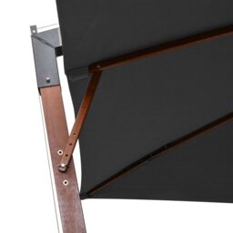 Berkfield Home Hanging Parasol with Pole Anthracite 3x3 m Solid Fir Wood in Black - thumbnail 5