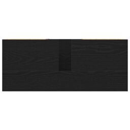 Berkfield Home Bathroom Sink Cabinet in Black Oak - 80x33x60 cm, Made from Engineered Wood - Size: 80 x 33 x 60 cm - thumbnail 9